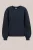 WE Fashion – Dames sweater met embroidery – Regular fit – Donkerblauw – Katoen –