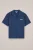 WE Fashion – Jongens seersucker overhemd met print – Regular fit – Donkerblauw – Katoen –