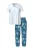 Ulla Popken Pyjama  hemelsblauw / wit