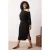 Trendyol Curve Dames Zwart Effen Maxi Lang Casual Bodycon Grote maten Jurk