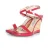 Jimmy Choo fuchsia sandaal met kurken sleehak