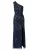 Adrianna Papell Avondjurk ‘Bead Mesh Long Dress’  donkerblauw / goud