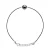 Armband Liefdeslinks in Gedraaid Nylon van Zwarte Kleur versierd met een Echte Gecultiveerde Tahiti Parel Rond 8-9 mm