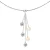 Cascada ketting Crystal Preciosa witte en roze cultuur kralen zilver 925