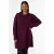 Zizzi Plus Size gebreide midi jurk – donkerrood