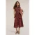 Motivi Ethnic Print Shirt Dress Brown