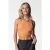 Colourful Rebel Danica Branded Cropped Rib Tanktop Tangerine