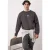 TRENDYOL MAN Heren Grijs Dierenprint Lang Oversized Sweatshirts