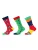 FUN Socks Sokken  navy / geel / grasgroen / rood