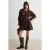 TRENDYOLMİLLA Dames Bruin Effen Kort / Mini Lang Skater Jurken