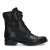 Manfield leren veterboots zwart