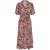 JDY maxi zomerjurk met ceintuur en print – donkerrood