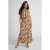 Ruby woven maxi rok met zebraprint beige/bruin