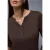 Street One Dames Shirt in effen kleur in Bruin