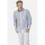 Babista gestreept regular casual overhemd FLORENZIRO Plus Size lichtblauw