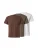 Abercrombie & Fitch Shirt ‘ESSENTIAL’  kastanjebruin / ombergrijs / wit