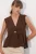 V-hals Knoploze Mouwloze Blouse