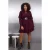 Trendyol Curve Dames Bordeaux Effen Kort / Mini Lang Stijlvol/Avond A-lijn Grote maten Jurk