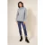 White Stuff Cable Yoke Jumper Light Grey