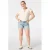MS Mode slim regular waist short light blue denim