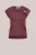 WE Fashion – Dames fijngebreide trui met gouden accenten – Regular fit – Aubergine –