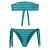 MANGO TEEN bandeau bikini donkergroen/turquoise