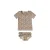 Salted Stories zwemshirt + bikinibroekje ecru/paars/bruin