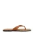 Sacha leren teenslippers cognac