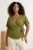 Trendyol Curve Dames Groen Effen Kort Getailleerd Grote maten Blouses