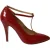 Maison Martin Margiela Puntneus met T-band in Rood Gepatineerd Leer