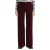 QS wide leg corduroy broek donkerrood