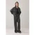 Summum Woman Pants Linen Stripe Black