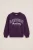 WE Fashion – Meisjes oversized sweater met print – Oversized – Donkerpaars – Katoen –