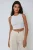 Ribbelgebreide Mouwloze Crop Top met Ronde Hals