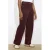 LOLALIZA corduroy wide leg high waist broek donkerrood
