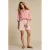 Red Button denim straight high waist short lichtroze