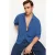 TRENDYOL MAN Jongens Donkerblauw Effen Lang Oversized Overhemden