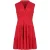 Rode mouwloze jerseyjurk met V-hals