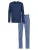 Mey Pyjama lang ‘Graphic Stripes’  blauw