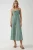 Wijde Been Bloemen Gebreide Jumpsuit met V-Hals