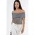 Gestreepte Off Shoulder Crop Blouse