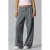 LMTD wide leg casual broek met plooien – grijs