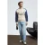 Color Blocked sweatshirt met panelen en ronde hals
