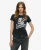 Superdry Vrouwen T-shirt met Versierde Posterprint en Aansluitende Pasvorm Zwart