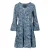 Indigo Paisley jurk met geplooide naden