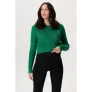 Noppies maternity zwangerschaps cropped trui groen grof gebreid