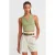 Dames Geribbelde Cropped Blouse met Knopen