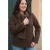 VERO MODA CURVE Plus Size winterjas met wol – donkerbruin