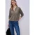 Street One Dames Blouson van velours mesh met ritssluiting in Beige