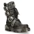 New Rock zwarte halfhoge gotische leren laarzen-391-S1